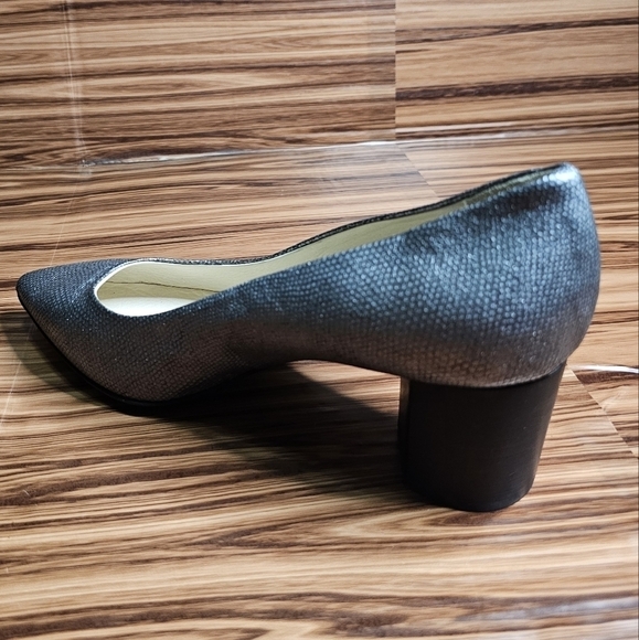 Firenze.Studio Metallic Pewter Pumps Size 6 - Picture 2 of 6
